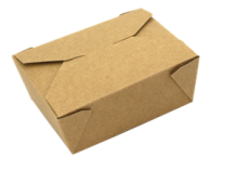 Papírový box na jídlo kraft s chlopní 1300ml 6x50 [01272R] [37261E]