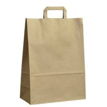 Taška hnědá s logem GUTY 26x17x25cm, 250ks/kart - TUI GIAY GUTY